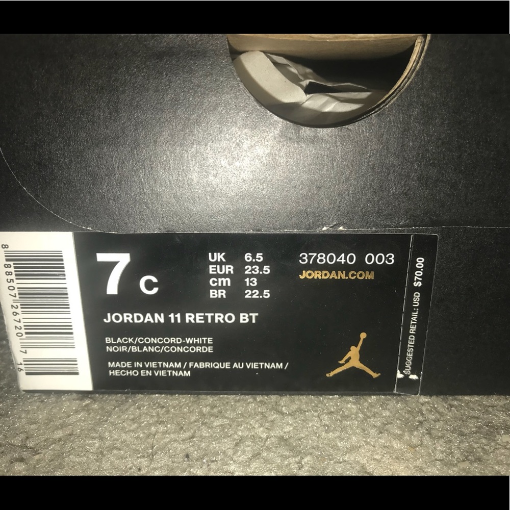 Jordan Retro 11 toddler size 7c, $40 - Picture 2 of 8